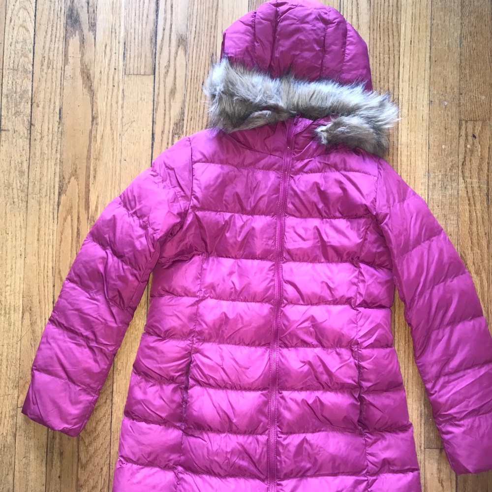 Pink uniqlo long winter  jacket
